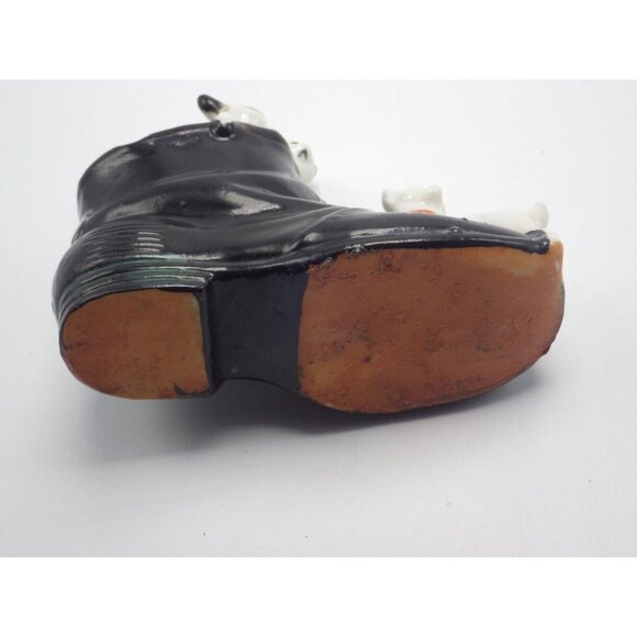 Old Boot Ashtray Dog Chasing Cat Planter Pen Holder Vintage Ceramic - Picture 6 of 9